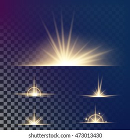 Creative concept Vector set of glow light effect stars bursts with sparkles isolated on black background. For illustration template art design, banner for Christmas celebrate, magic flash energy ray.