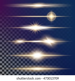 Creative concept Vector set of glow light effect stars bursts with sparkles isolated on black background. For illustration template art design, banner for Christmas celebrate, magic flash energy ray.