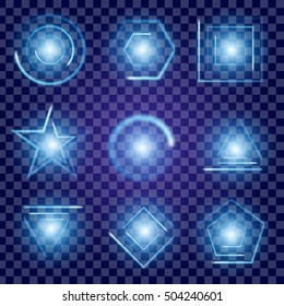 Creative concept Vector set of glow light effect stars bursts with sparkles isolated on black background. For illustration template art design, banner for Christmas celebrate, magic flash energy ray.