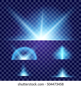 Creative concept Vector set of glow light effect stars bursts with sparkles isolated on black background. For illustration template art design, banner for Christmas celebrate, magic flash energy ray.