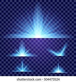 Creative concept Vector set of glow light effect stars bursts with sparkles isolated on black background. For illustration template art design, banner for Christmas celebrate, magic flash energy ray.