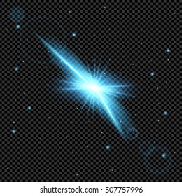Creative concept Vector set of glow light effect stars bursts with sparkles isolated on black background. For illustration template art design, banner for Christmas celebrate, magic flash energy ray.