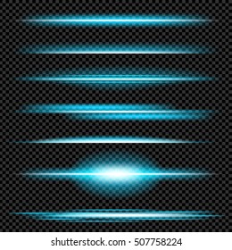 Creative concept Vector set of glow light effect stars bursts with sparkles isolated on black background. For illustration template art design, banner for Christmas celebrate, magic flash energy ray.