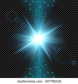 Creative concept Vector set of glow light effect stars bursts with sparkles isolated on black background. For illustration template art design, banner for Christmas celebrate, magic flash energy ray.