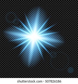 Creative concept Vector set of glow light effect stars bursts with sparkles isolated on black background. For illustration template art design, banner for Christmas celebrate, magic flash energy ray.
