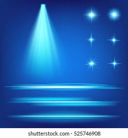 Creative concept Vector set of glow light effect stars bursts with sparkles isolated on black background. For illustration template art design, banner for Christmas celebrate, magic flash energy ray.