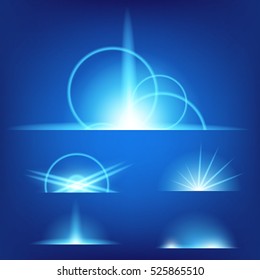 Creative concept Vector set of glow light effect stars bursts with sparkles isolated on black background. For illustration template art design, banner for Christmas celebrate, magic flash energy ray.