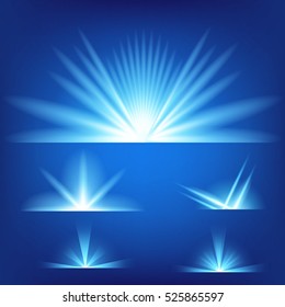 Creative concept Vector set of glow light effect stars bursts with sparkles isolated on black background. For illustration template art design, banner for Christmas celebrate, magic flash energy ray.