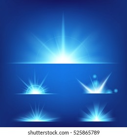Creative concept Vector set of glow light effect stars bursts with sparkles isolated on black background. For illustration template art design, banner for Christmas celebrate, magic flash energy ray.