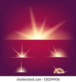 Creative concept Vector set of glow light effect stars bursts with sparkles isolated on black background. For illustration template art design, banner for Christmas celebrate, magic flash energy ray.