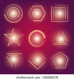 Creative concept Vector set of glow light effect stars bursts with sparkles isolated on black background. For illustration template art design, banner for Christmas celebrate, magic flash energy ray.