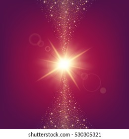Creative concept Vector set of glow light effect stars bursts with sparkles isolated on black background. For illustration template art design, banner for Christmas celebrate, magic flash energy ray.