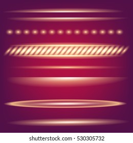 Creative concept Vector set of glow light effect stars bursts with sparkles isolated on black background. For illustration template art design, banner for Christmas celebrate, magic flash energy ray.