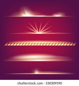 Creative concept Vector set of glow light effect stars bursts with sparkles isolated on black background. For illustration template art design, banner for Christmas celebrate, magic flash energy ray.