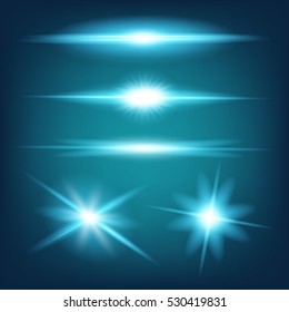 Creative concept Vector set of glow light effect stars bursts with sparkles isolated on black background. For illustration template art design, banner for Christmas celebrate, magic flash energy ray.