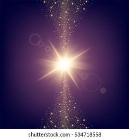 Creative concept Vector set of glow light effect stars bursts with sparkles isolated on black background. For illustration template art design, banner for Christmas celebrate, magic flash energy ray.