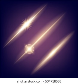 Creative concept Vector set of glow light effect stars bursts with sparkles isolated on black background. For illustration template art design, banner for Christmas celebrate, magic flash energy ray.