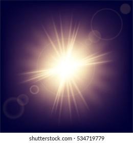 Creative concept Vector set of glow light effect stars bursts with sparkles isolated on black background. For illustration template art design, banner for Christmas celebrate, magic flash energy ray.