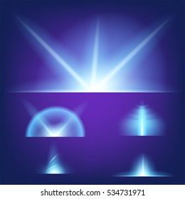 Creative concept Vector set of glow light effect stars bursts with sparkles isolated on black background. For illustration template art design, banner for Christmas celebrate, magic flash energy ray.