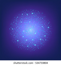 Creative concept Vector set of glow light effect stars bursts with sparkles isolated on black background. For illustration template art design, banner for Christmas celebrate, magic flash energy ray.