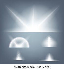 Creative concept Vector set of glow light effect stars bursts with sparkles isolated on black background. For illustration template art design, banner for Christmas celebrate, magic flash energy ray.