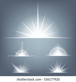 Creative concept Vector set of glow light effect stars bursts with sparkles isolated on black background. For illustration template art design, banner for Christmas celebrate, magic flash energy ray.