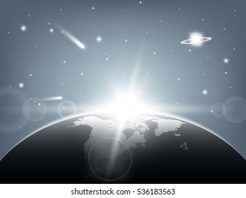 Creative concept Vector set of glow light effect stars bursts with sparkles isolated on black background. For illustration template art design, banner for Christmas celebrate, magic flash energy ray.