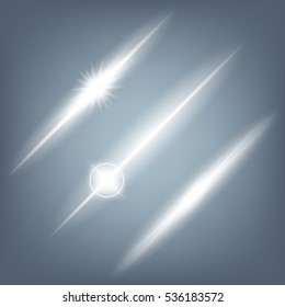 Creative concept Vector set of glow light effect stars bursts with sparkles isolated on black background. For illustration template art design, banner for Christmas celebrate, magic flash energy ray.