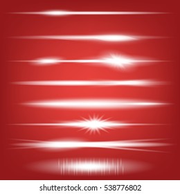 Creative concept Vector set of glow light effect stars bursts with sparkles isolated on black background. For illustration template art design, banner for Christmas celebrate, magic flash energy ray.