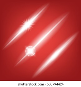 Creative concept Vector set of glow light effect stars bursts with sparkles isolated on black background. For illustration template art design, banner for Christmas celebrate, magic flash energy ray.