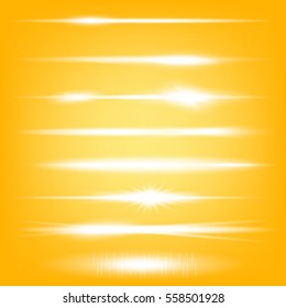 Creative concept Vector set of glow light effect stars bursts with sparkles isolated on black background. For illustration template art design, banner for Christmas celebrate, magic flash energy ray.