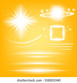 Creative concept Vector set of glow light effect stars bursts with sparkles isolated on black background. For illustration template art design, banner for Christmas celebrate, magic flash energy ray.