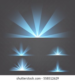 Creative concept Vector set of glow light effect stars bursts with sparkles isolated on black background. For illustration template art design, banner for Christmas celebrate, magic flash energy ray.
