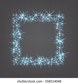 Creative concept Vector set of glow light effect stars bursts with sparkles isolated on black background. For illustration template art design, banner for Christmas celebrate, magic flash energy ray.