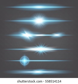 Creative concept Vector set of glow light effect stars bursts with sparkles isolated on black background. For illustration template art design, banner for Christmas celebrate, magic flash energy ray.
