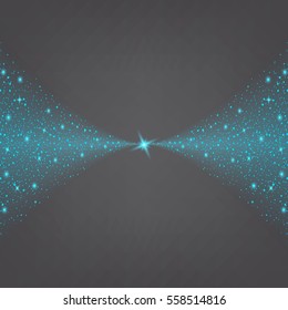 Creative concept Vector set of glow light effect stars bursts with sparkles isolated on black background. For illustration template art design, banner for Christmas celebrate, magic flash energy ray.