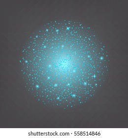 Creative concept Vector set of glow light effect stars bursts with sparkles isolated on black background. For illustration template art design, banner for Christmas celebrate, magic flash energy ray.