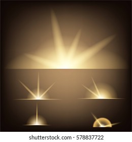 Creative concept Vector set of glow light effect stars bursts with sparkles isolated on black background. For illustration template art design, banner for Christmas celebrate, magic flash energy ray.
