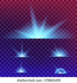 Creative concept Vector set of glow light effect stars bursts with sparkles isolated on black background. For illustration template art design, banner for Christmas celebrate, magic flash energy ray.