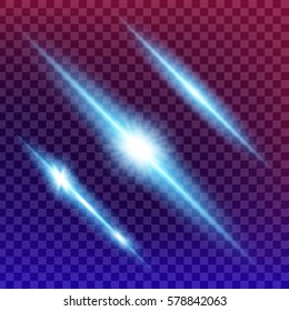Creative concept Vector set of glow light effect stars bursts with sparkles isolated on black background. For illustration template art design, banner for Christmas celebrate, magic flash energy ray.
