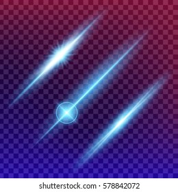 Creative concept Vector set of glow light effect stars bursts with sparkles isolated on black background. For illustration template art design, banner for Christmas celebrate, magic flash energy ray.