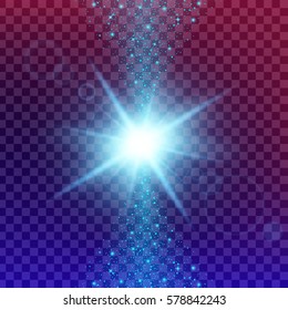 Creative concept Vector set of glow light effect stars bursts with sparkles isolated on black background. For illustration template art design, banner for Christmas celebrate, magic flash energy ray.