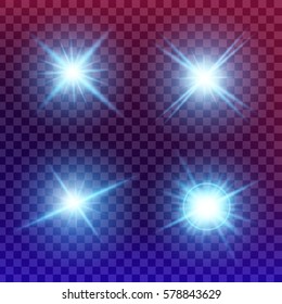 Creative concept Vector set of glow light effect stars bursts with sparkles isolated on black background. For illustration template art design, banner for Christmas celebrate, magic flash energy ray.