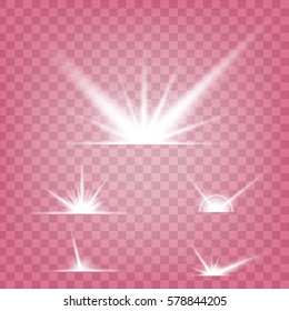 Creative concept Vector set of glow light effect stars bursts with sparkles isolated on black background. For illustration template art design, banner for Christmas celebrate, magic flash energy ray.