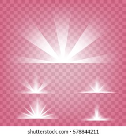 Creative concept Vector set of glow light effect stars bursts with sparkles isolated on black background. For illustration template art design, banner for Christmas celebrate, magic flash energy ray.