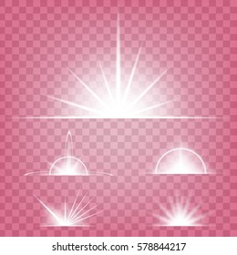 Creative concept Vector set of glow light effect stars bursts with sparkles isolated on black background. For illustration template art design, banner for Christmas celebrate, magic flash energy ray.