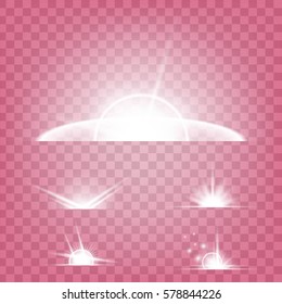 Creative concept Vector set of glow light effect stars bursts with sparkles isolated on black background. For illustration template art design, banner for Christmas celebrate, magic flash energy ray.