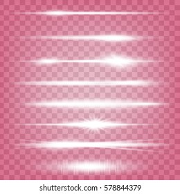 Creative concept Vector set of glow light effect stars bursts with sparkles isolated on black background. For illustration template art design, banner for Christmas celebrate, magic flash energy ray.