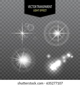 Creative concept Vector set of glow light effect stars bursts with sparkles isolated on transparent background.