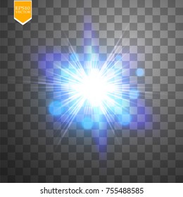 Creative concept Vector set of glow light effect stars bursts with sparkles isolated on black background. For illustration template art design, banner for Christmas celebrate, magic flash energy ray